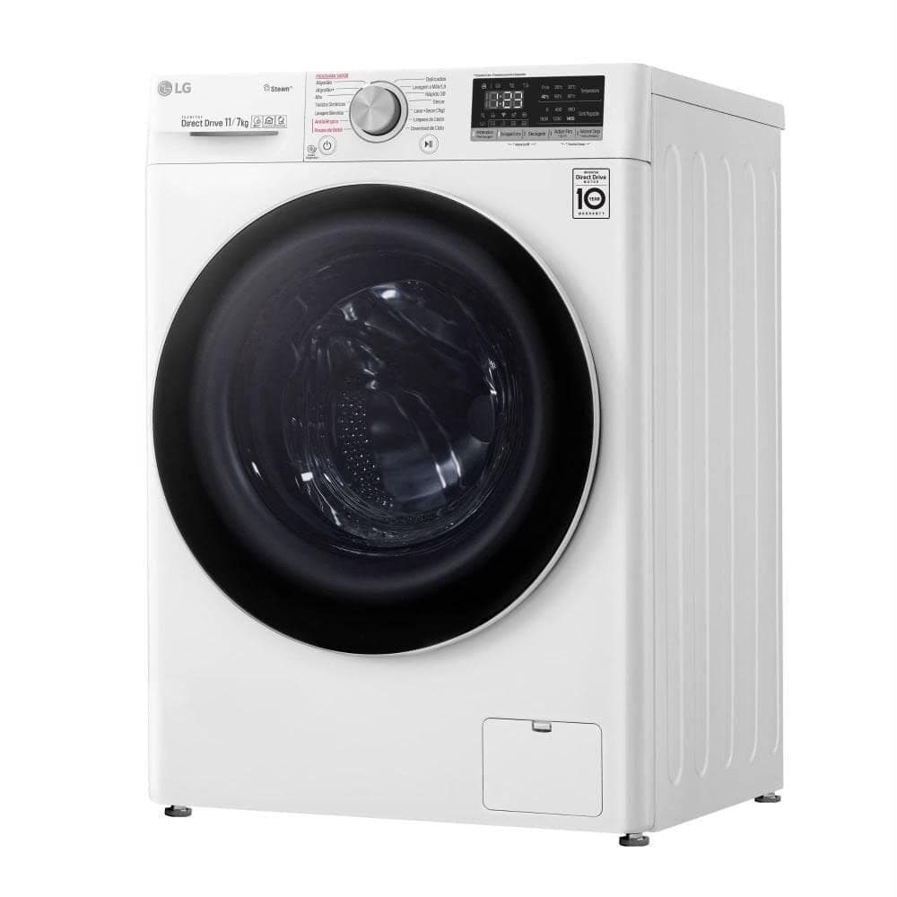 Lava e Seca Smart LG VC4 11kg Branco com Inteligência Artificial AIDD™ - CV5011WG4 - Motor Inverter