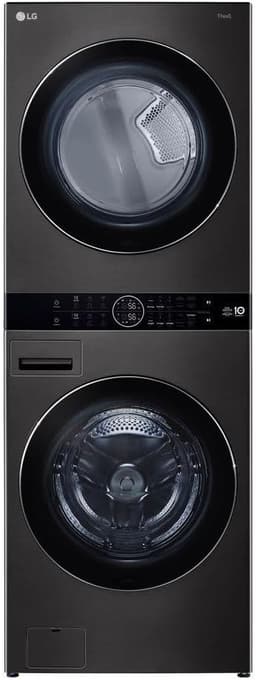 Lavadora de Roupas Lava e Seca Wash Tower LG 17KG Aço Escovado Preto 220V WK17BS6A