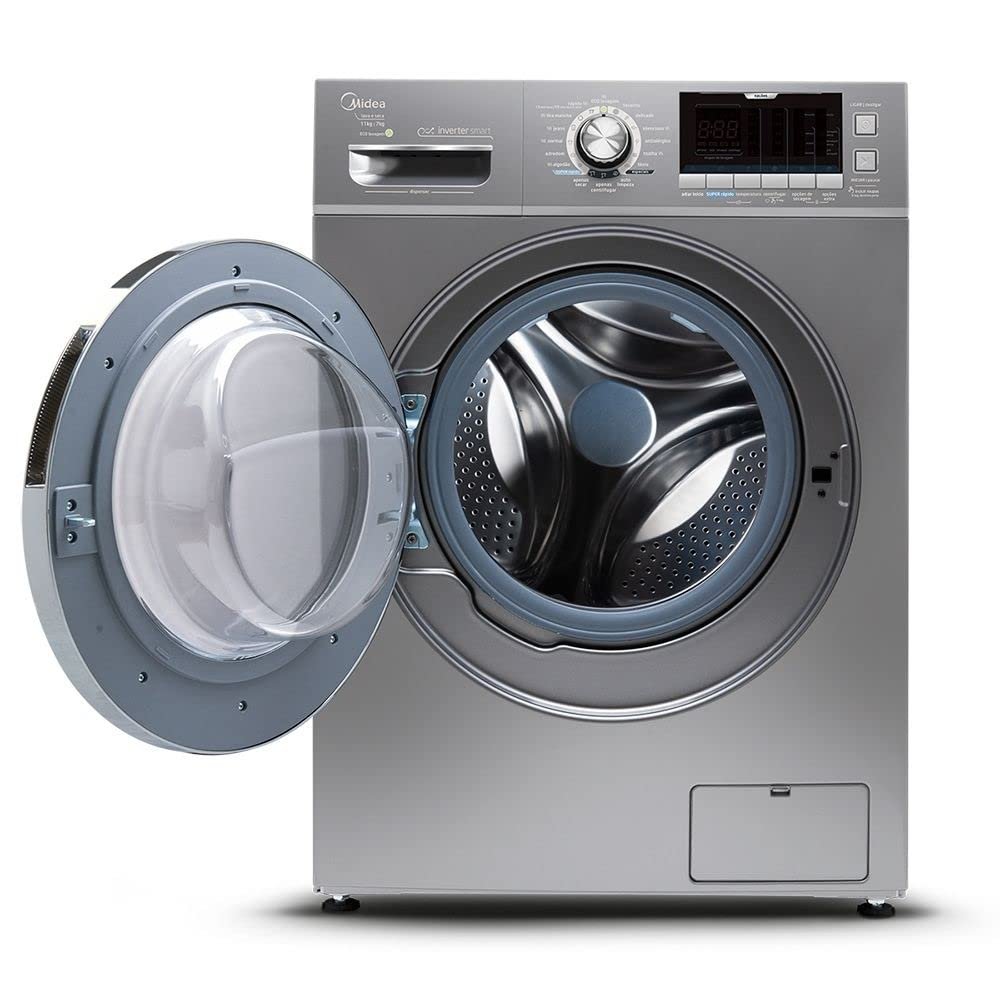 Lava e Seca Midea Prata 11kg Storm Wash Inverter Tambor 4D LSD11X2 220V