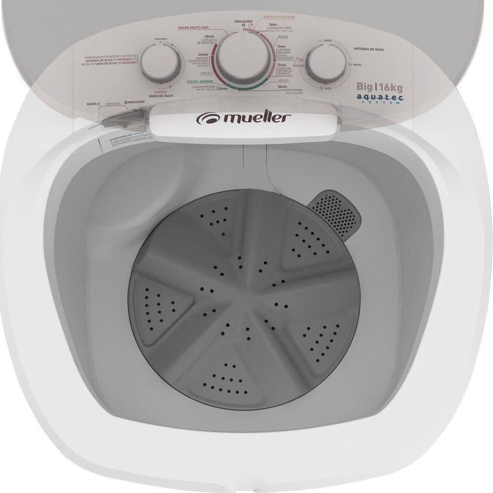 Tanquinho Semiautomático Mueller Big com Aquatec 16kg 