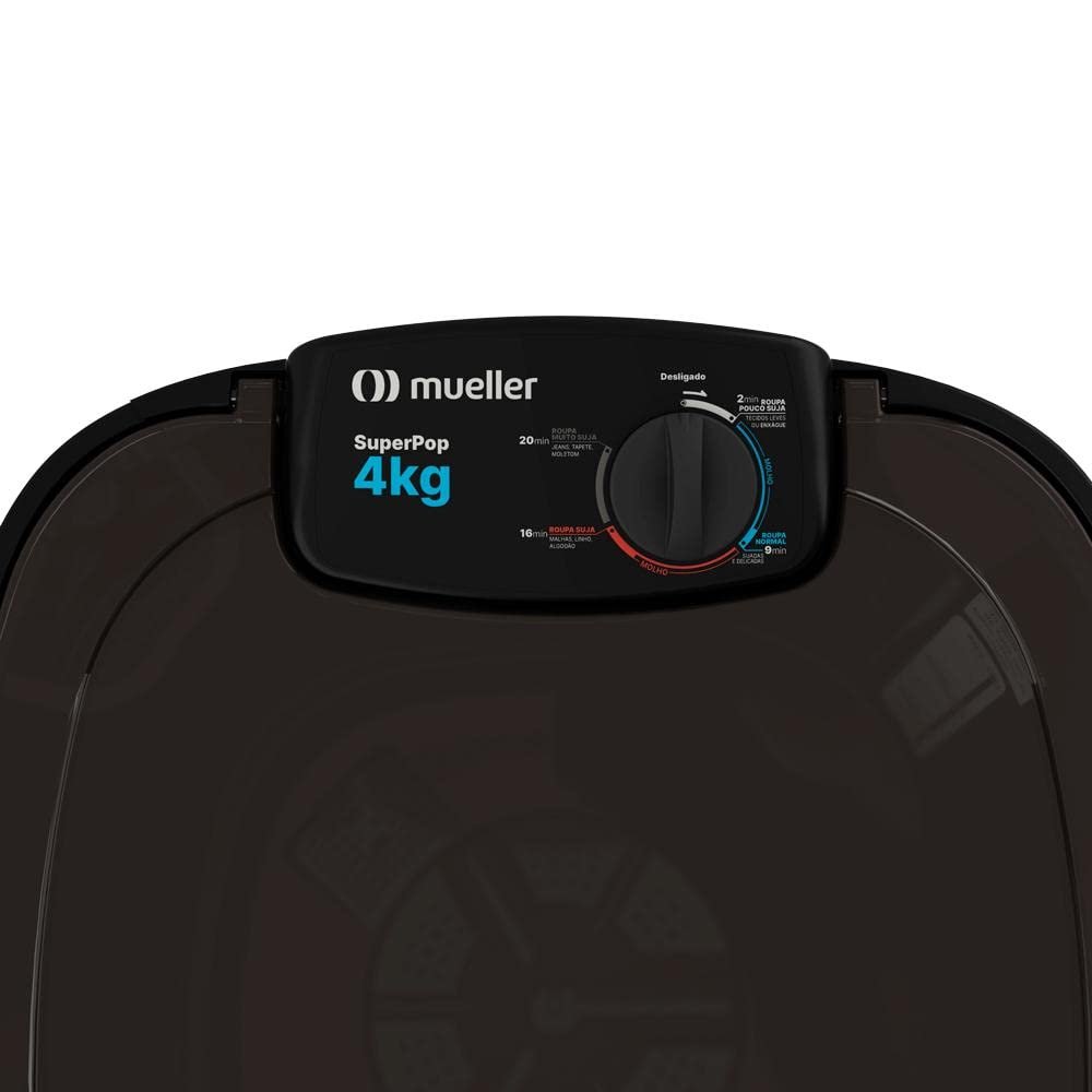 Tanquinho Mueller Superpop 4kg Preto 220V ou 110V