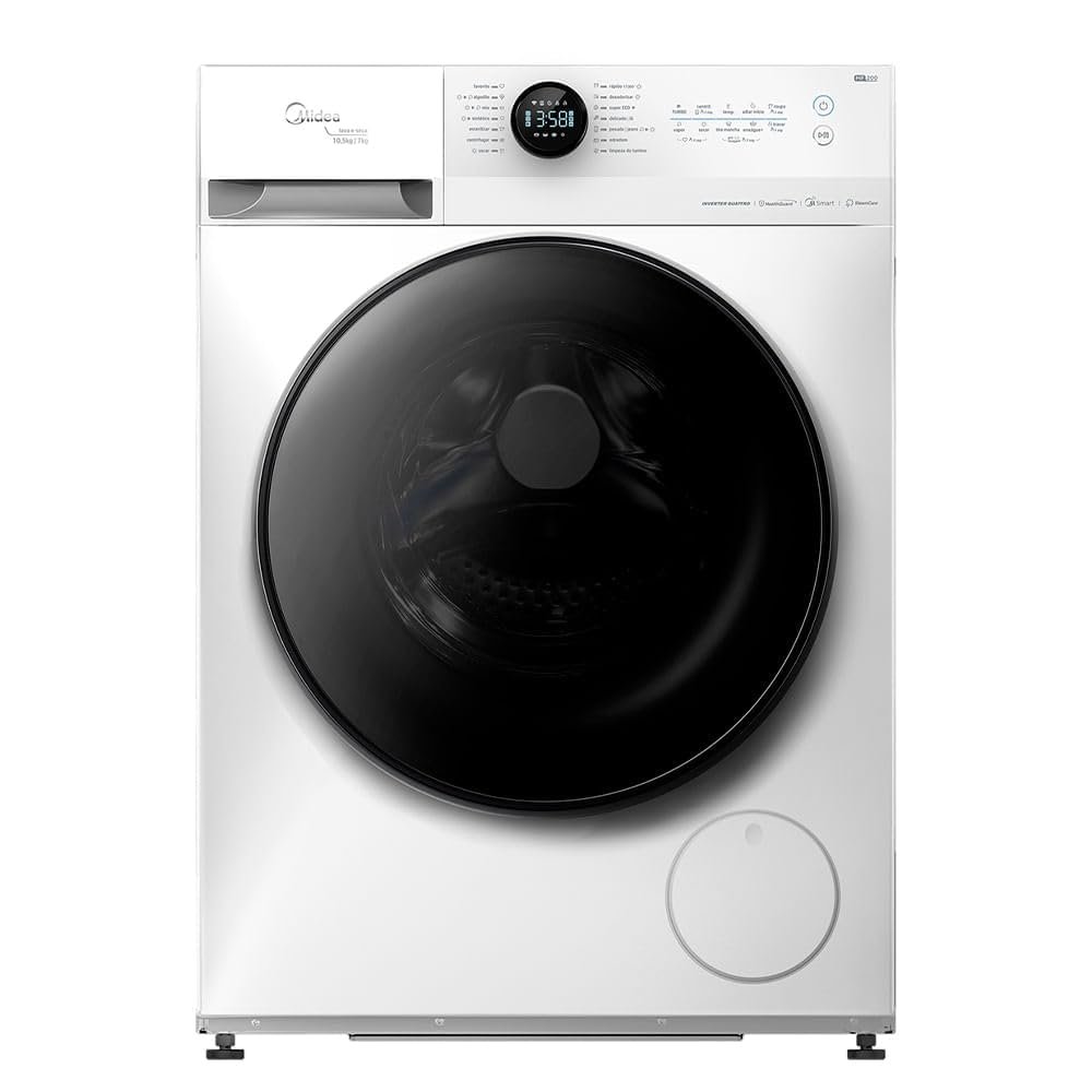 Lava e Seca 10,5kg Midea HealthGuard Branca Conectada MF200D105WB/GK