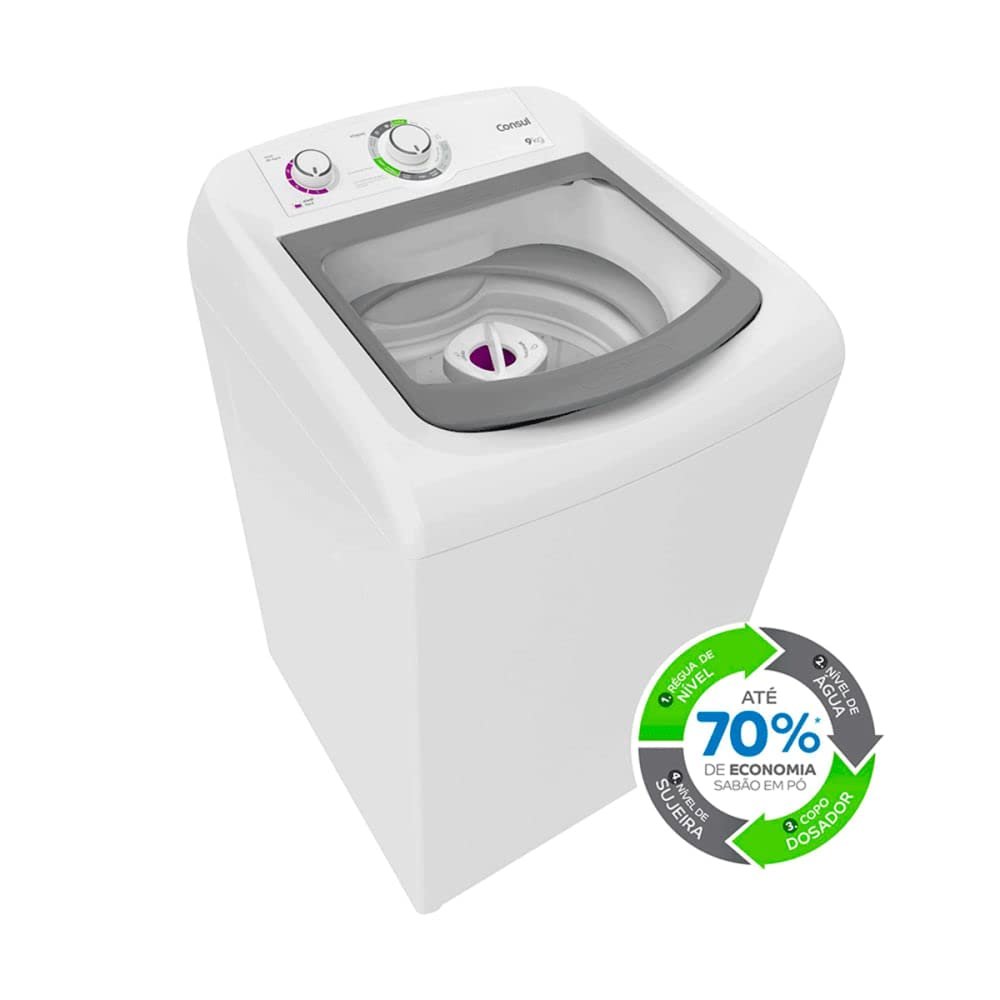 Lavadora de Roupas CWB09AB Automática 9kg Consul 220V