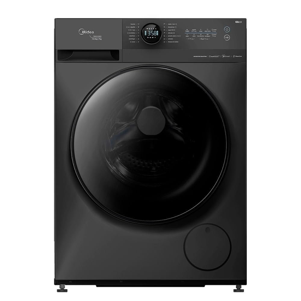 Lava e Seca 10,5kg Midea HealthGuard Titanium Conectada MF200D105WB/GK