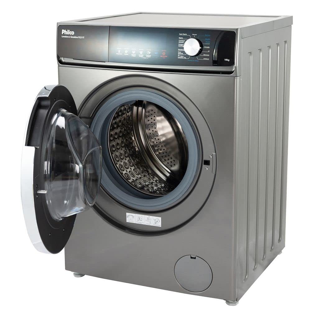 Lava e Seca 16 Programas Eco Inverter Philco PLS11T 10 kg Inox