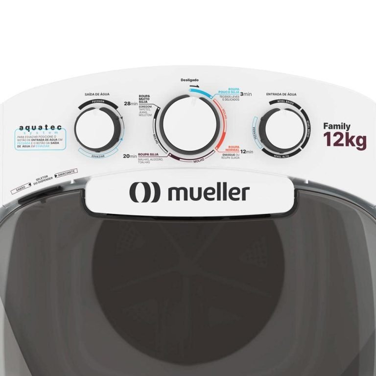 Tanquinho Semiautomático Mueller Family com Aquatec 12 kg 110V ou 220V (5)